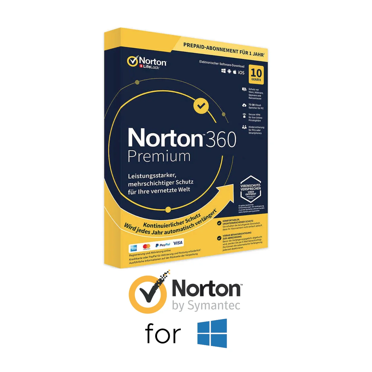 Norton 360 Premium 2021 | Neomejeno Naprave | 90 dni + VPN E-poštna Dostava
